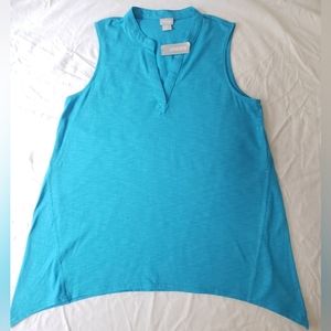 NWT Sleeveless handkerchief hem top